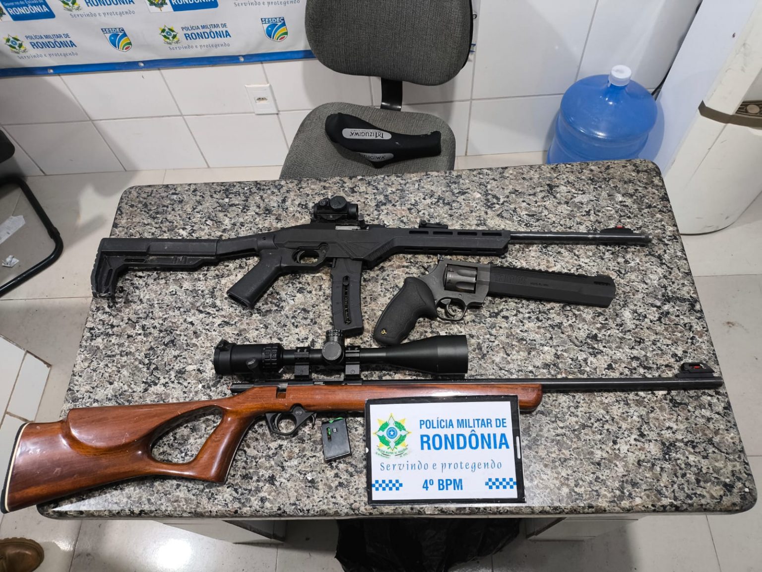 4º Batalhão: Polícia Militar de Rondônia Recupera Três Armas de Fogo Furtadas em Cacoal